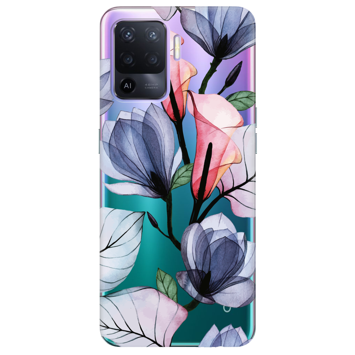 Чохол для Oppo Reno 5 Lite Tropical flowers - фото 1 - Чохли для телефонів