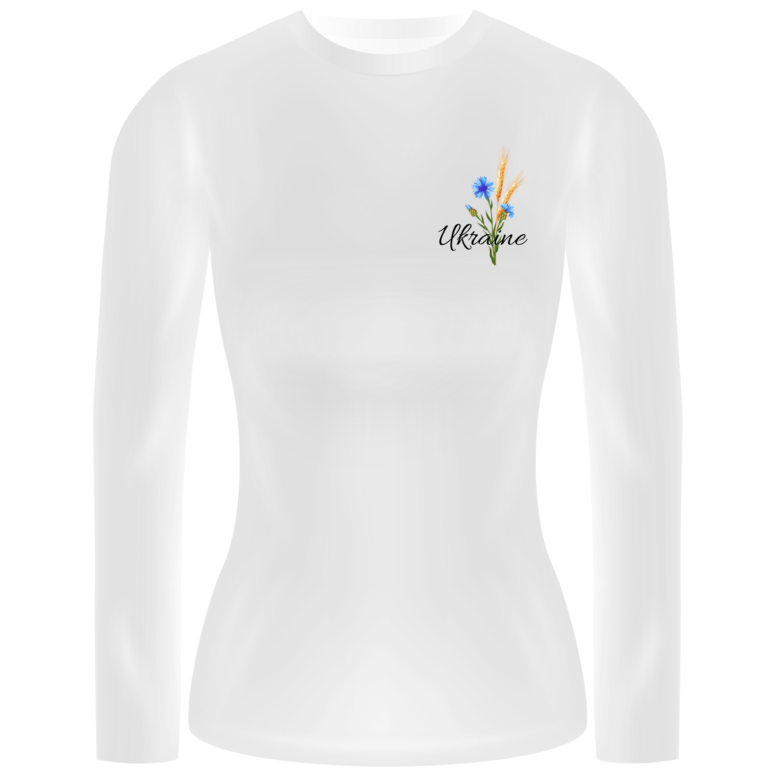 Лонгслив женский белый хлопок/эластан Волошкова Україна XS - фото 1 - Лонгсливы