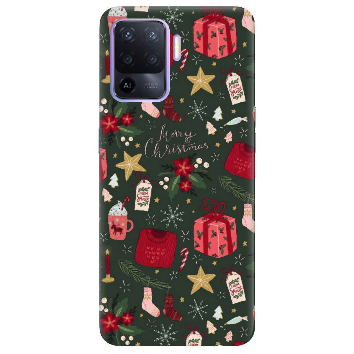 Чехол для Oppo Reno 5 Lite Merry christmas - фото 1 - Чехлы для телефонов