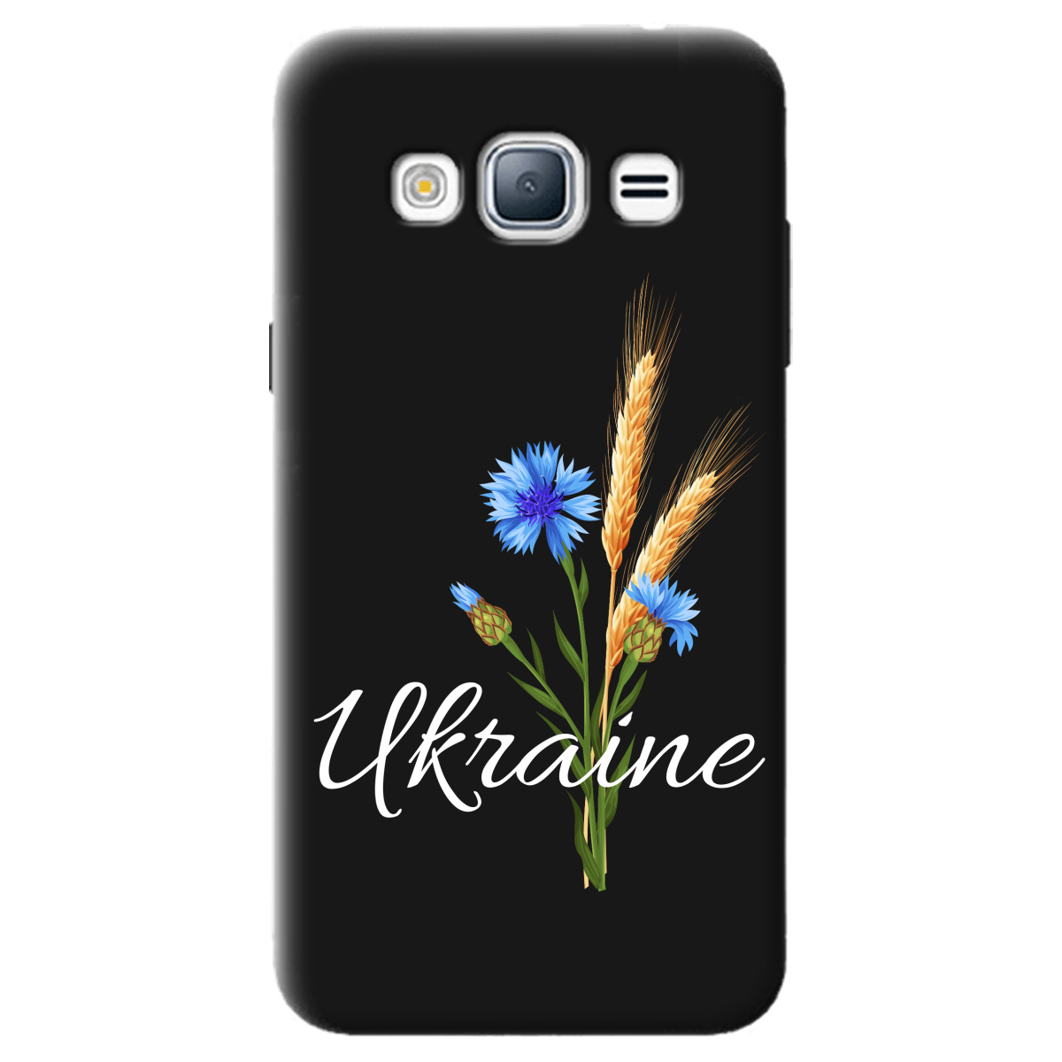 Чохол для Samsung Galaxy J3 2016 чорний матовий soft touch Незалежна Україна - фото 1 - Чохли для телефонів