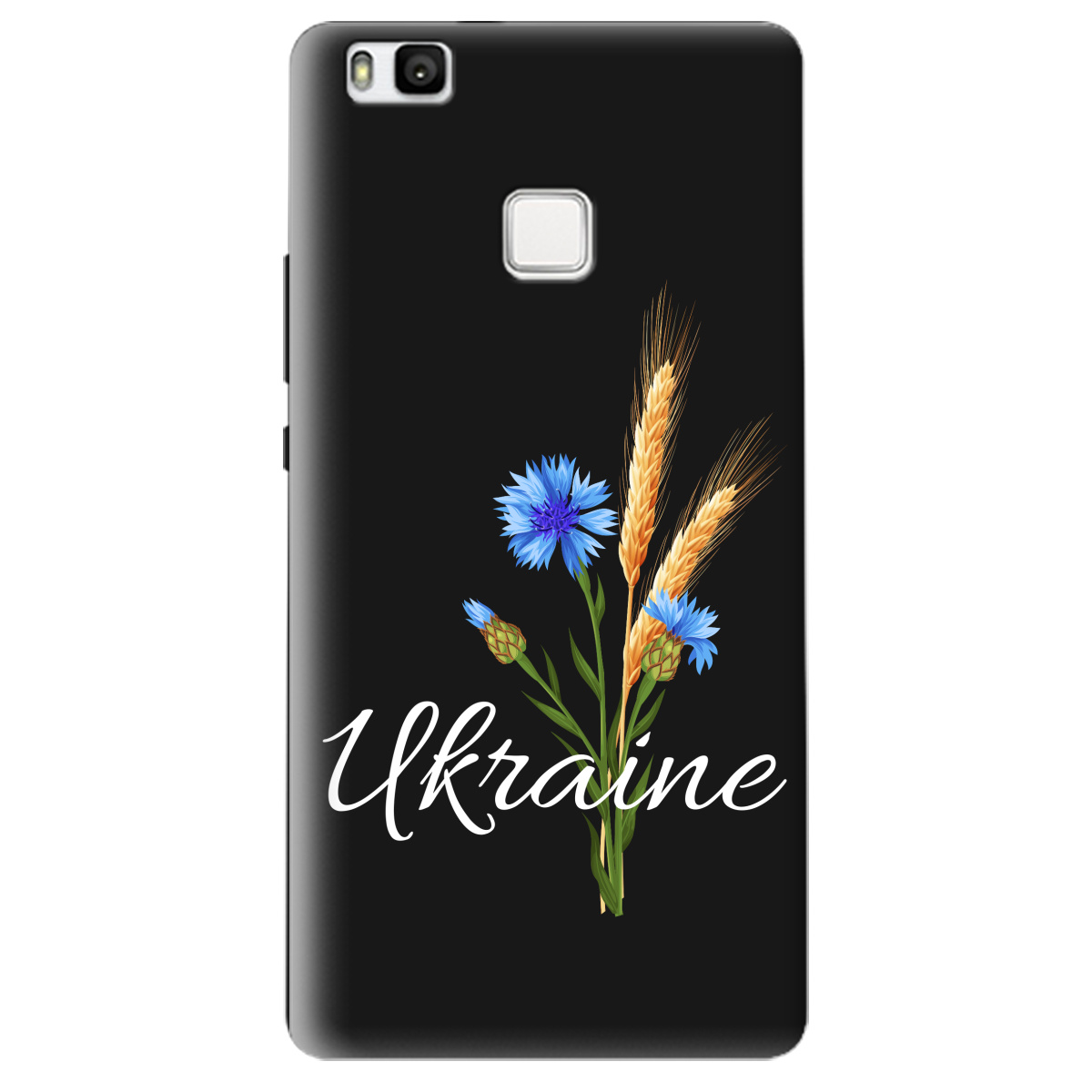 Чехол для Huawei P9 Lite черный матовый soft touch Незалежна Україна - фото 1 - Чехлы для телефонов