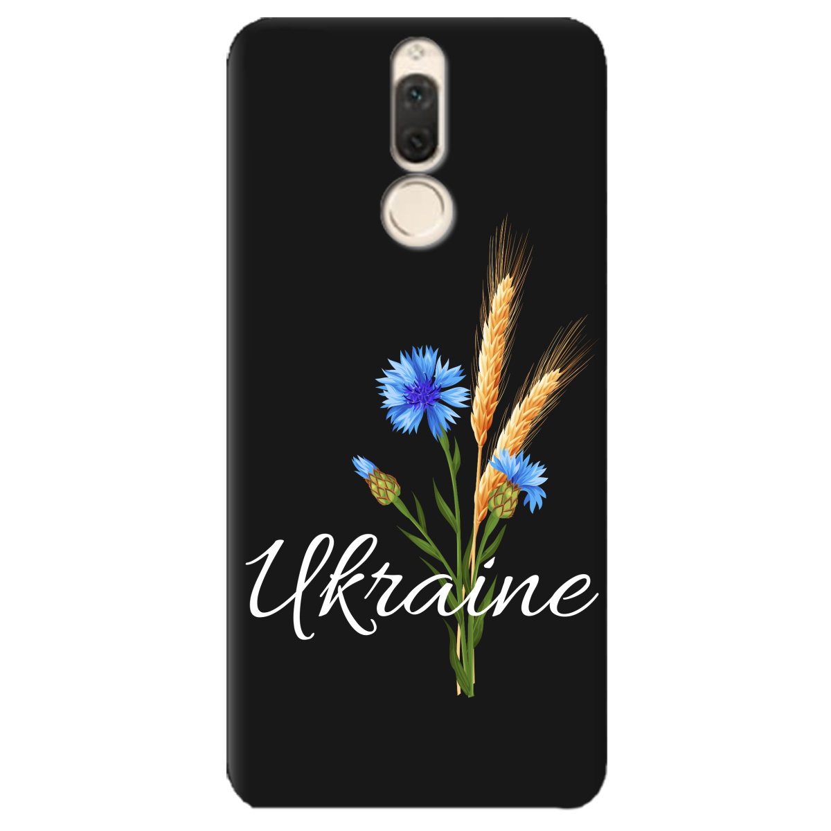 Чехол для Huawei Mate 10 Lite черный матовый soft touch Незалежна Україна - фото 1 - Чехлы для телефонов