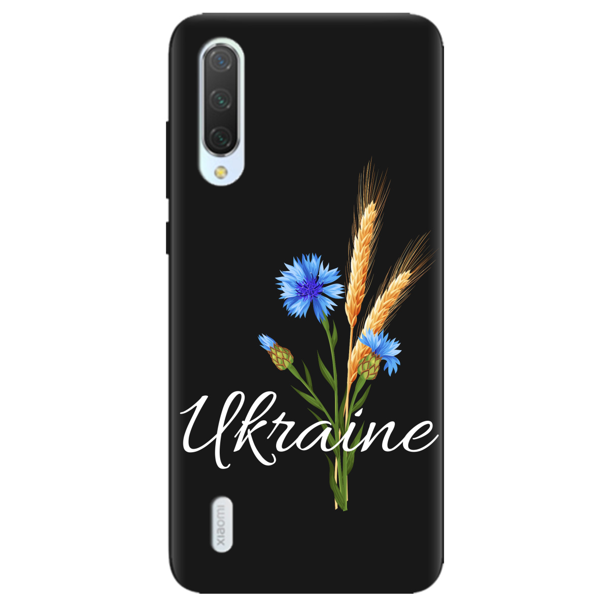 Чохол для Xiaomi Mi A3 чорний матовий soft touch Незалежна Україна - фото 1 - Чохли для телефонів