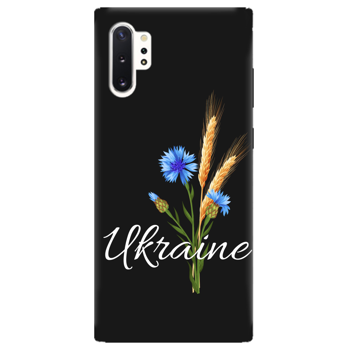 Чохол для Samsung Galaxy Note 10 Plus чорний матовий soft touch Незалежна Україна - фото 1 - Чохли для телефонів