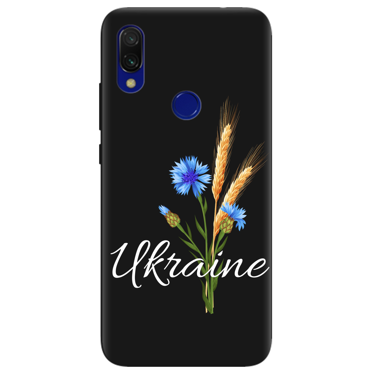 Чехол для Xiaomi Redmi Note 7 /  7Pro черный матовый soft touch Незалежна Україна - фото 1 - Чехлы для телефонов