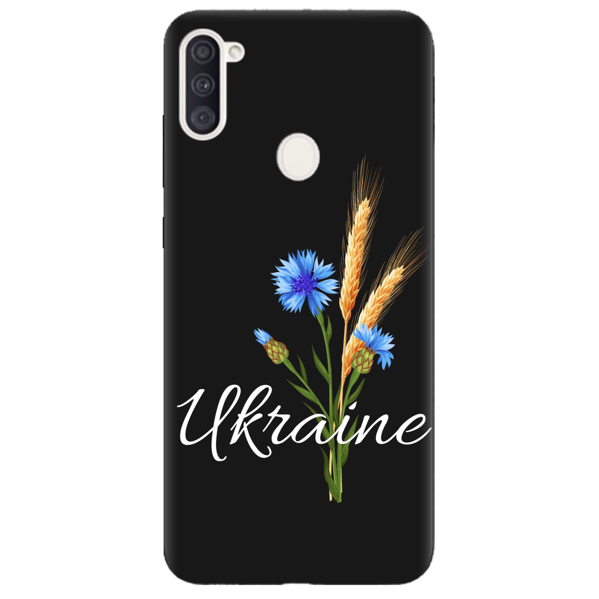 Чехол для Samsung Galaxy M11 черный матовый soft touch Незалежна Україна - фото 1 - Чехлы для телефонов