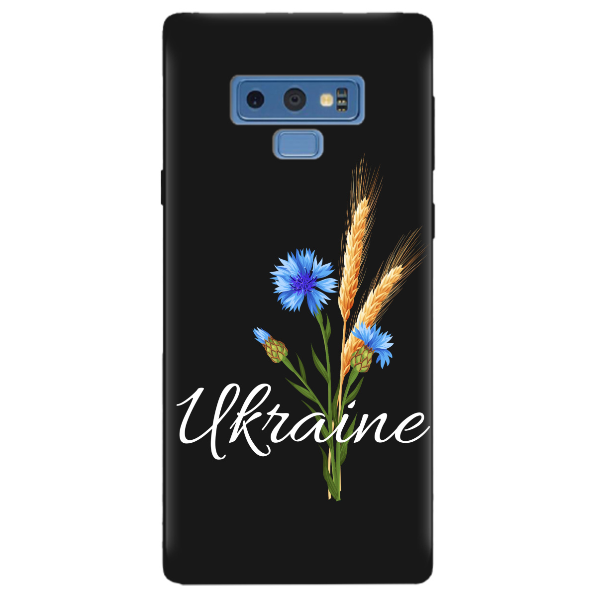 Чохол для Samsung Galaxy Note 9 чорний матовий soft touch Незалежна Україна - фото 1 - Чохли для телефонів