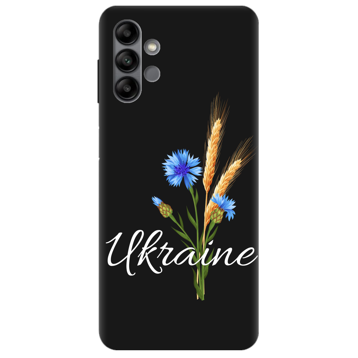 Чехол для Samsung Galaxy A04s черный матовый soft touch Незалежна Україна - фото 1 - Чехлы для телефонов