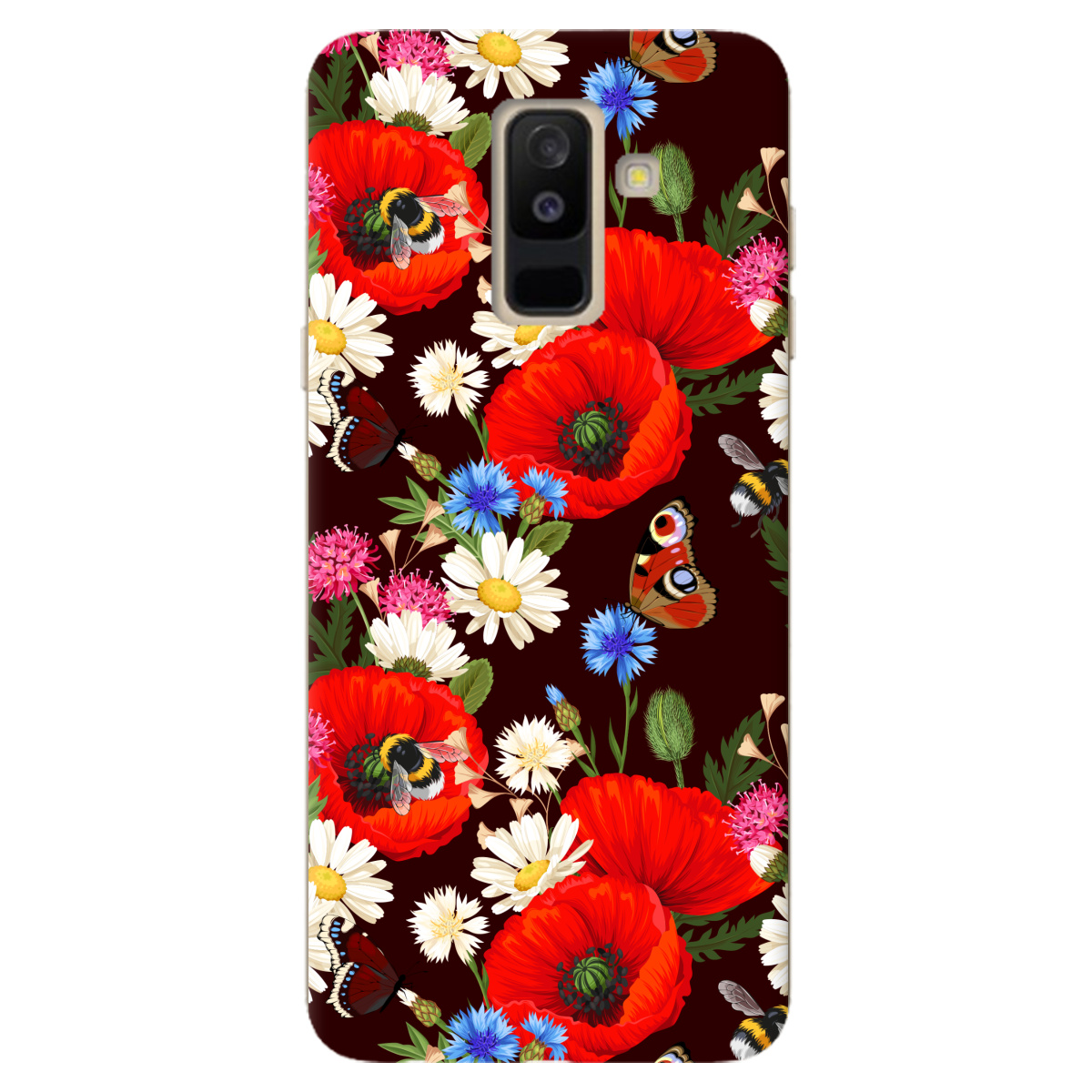 Чохол для Samsung Galaxy A6 Plus 2018 Лугові квіти - фото 1 - Чохли для телефонів