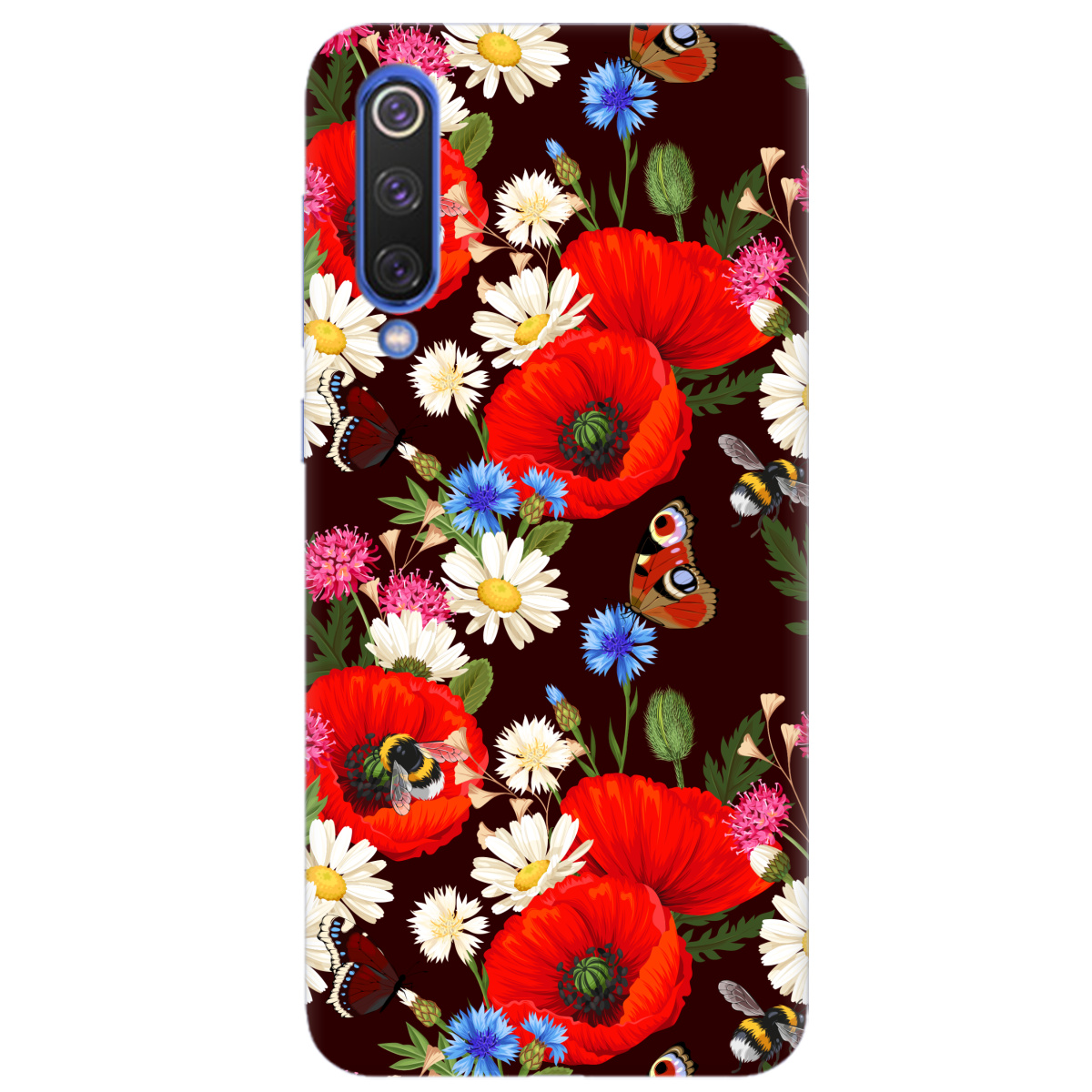 Чехол для Xiaomi Mi 9 Лугові квіти - фото 1 - Чехлы для телефонов