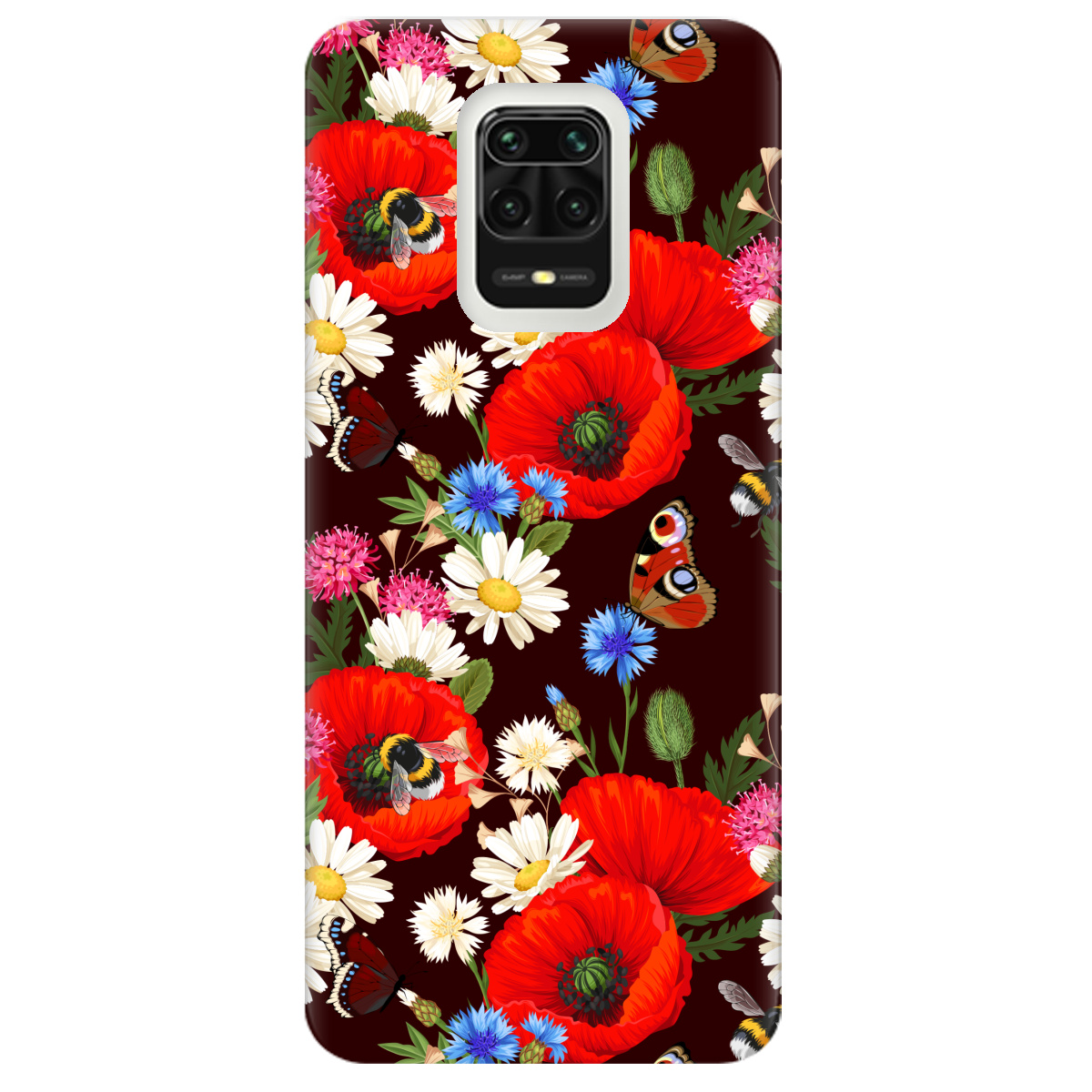 Чехол для Xiaomi Redmi Note 9 Pro Лугові квіти - фото 1 - Чехлы для телефонов