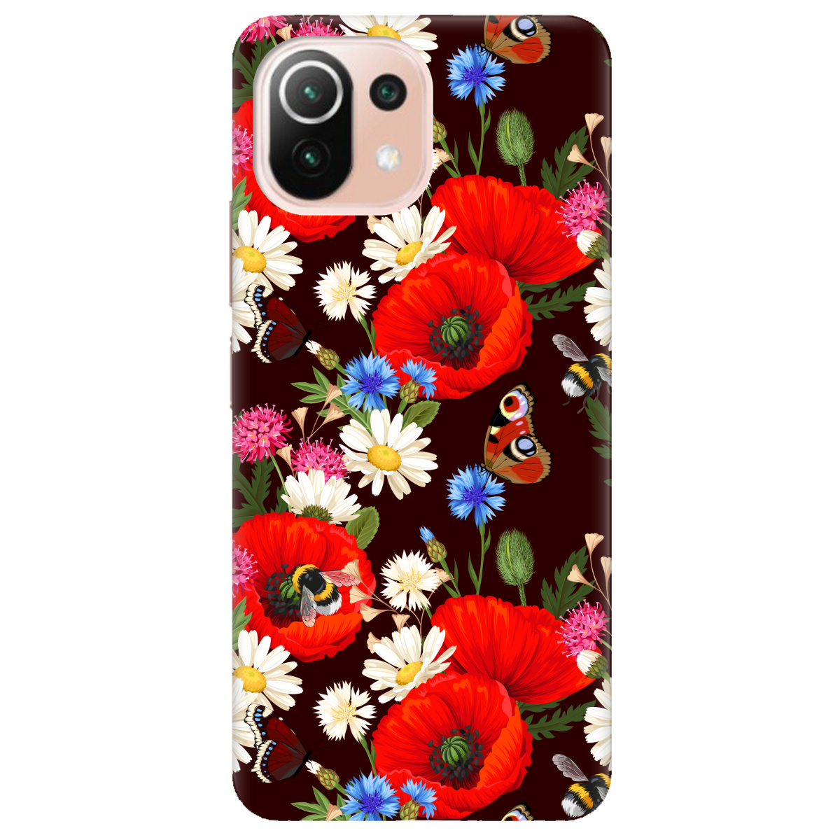 Чохол для Xiaomi Mi 11 lite Лугові квіти - фото 1 Чохол для Xiaomi Mi 11 lite Лугові квіти - фото 1 - Чохли для телефонів