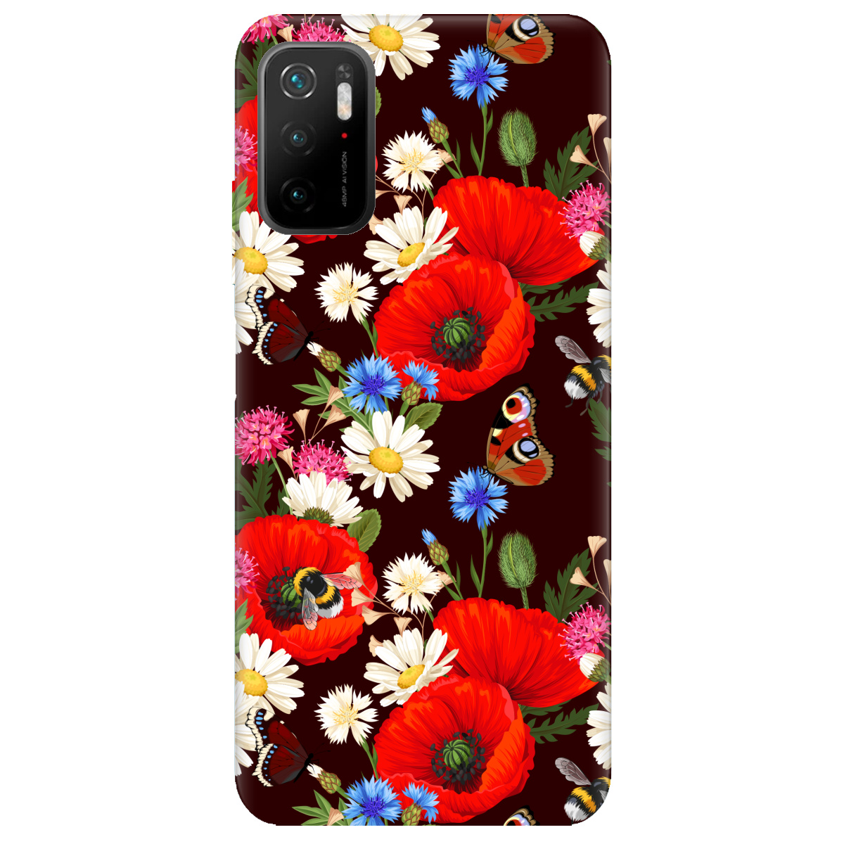 Чохол для Xiaomi Poco M3 Pro Лугові квіти - фото 1 Чохол для Xiaomi Poco M3 Pro Лугові квіти - фото 1 - Чохли для телефонів