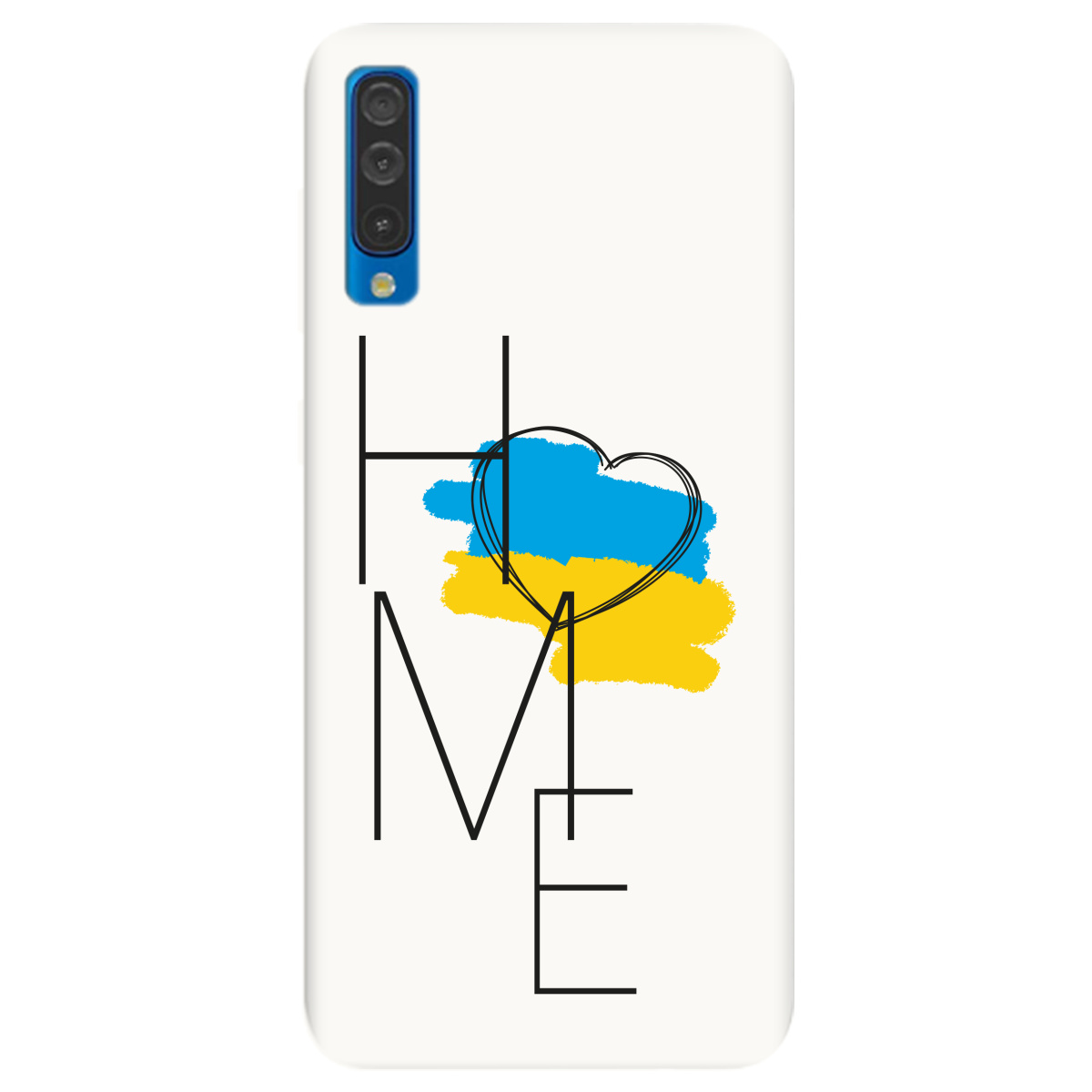 Чехол для Samsung Galaxy A50 белый матовый soft touch Home - фото 1 - Чехлы для телефонов