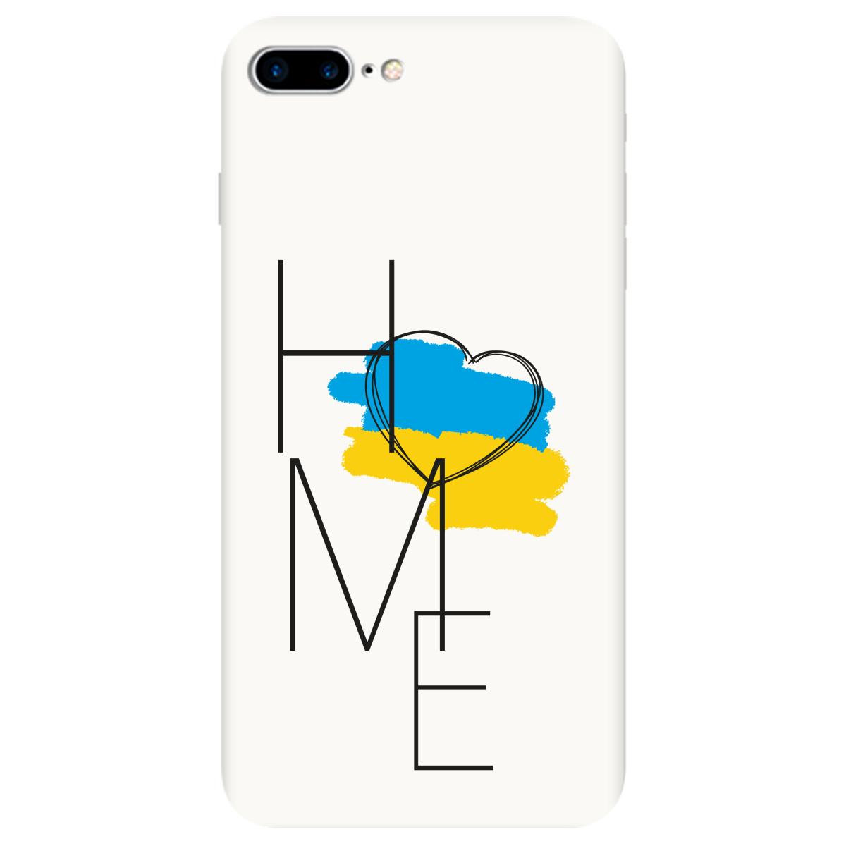 Чехол для Apple iPhone 8 Plus белый матовый soft touch Home - фото 1 - Чехлы для телефонов