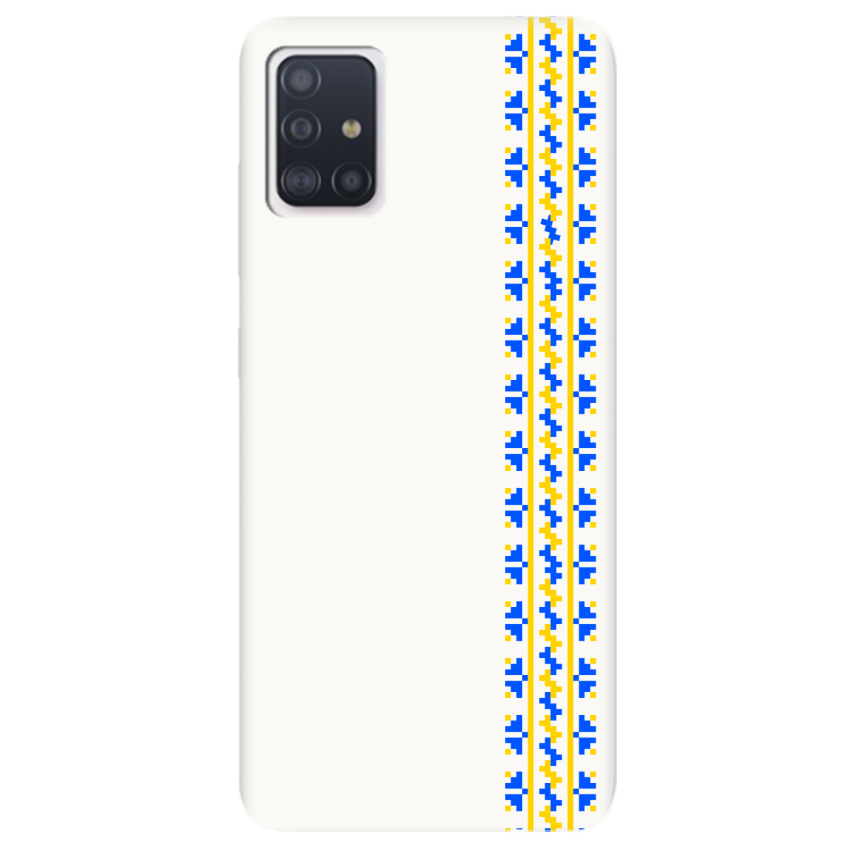 Чехол для Samsung Galaxy A71 белый матовый soft touch Embroidery - фото 1 Чехол для Samsung Galaxy A71 белый матовый soft touch Embroidery - фото 1 - Чехлы для телефонов