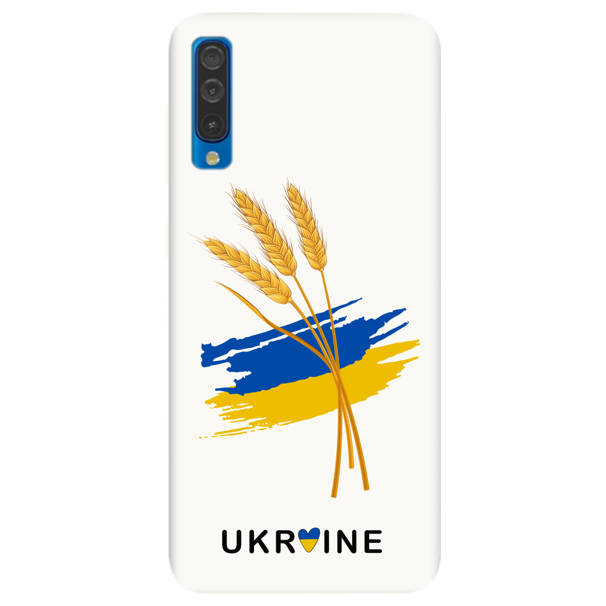 Чохол для Samsung Galaxy A30s Білий матовий soft touch Spikelets - фото 1 - Чохли для телефонів