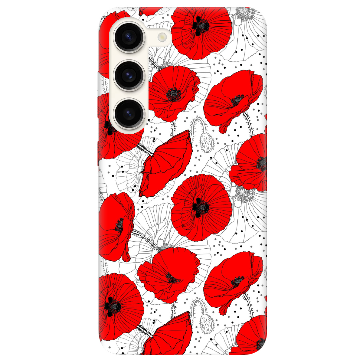 Чохол для Samsung Galaxy S23 Red flower - фото 1 - Чохли для телефонів