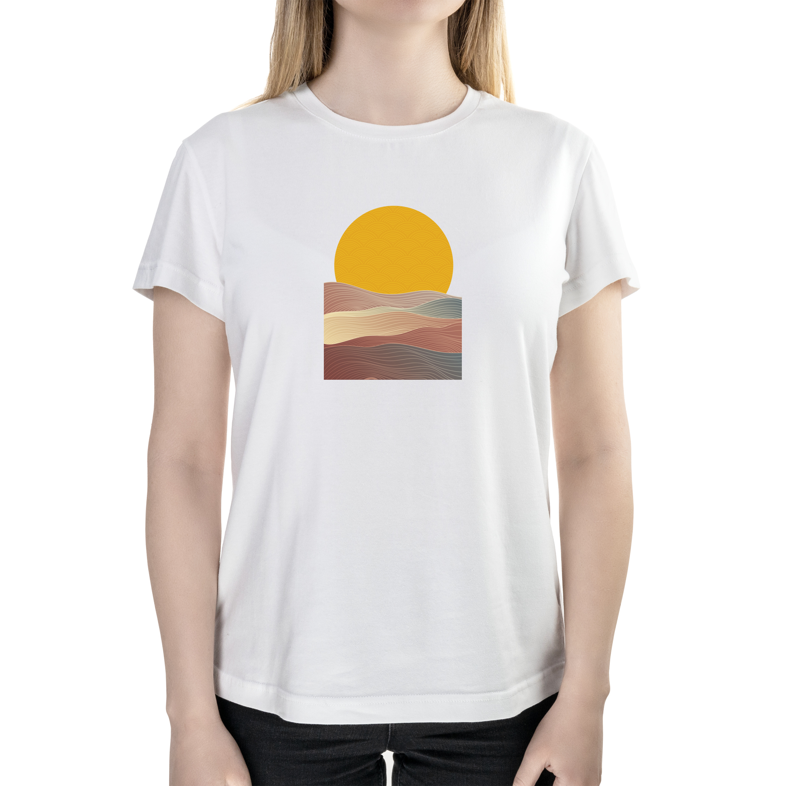 Футболка жіноча напівприталена біла бавовна/еластан А4 розміру West XS - фото 1 - Футболки