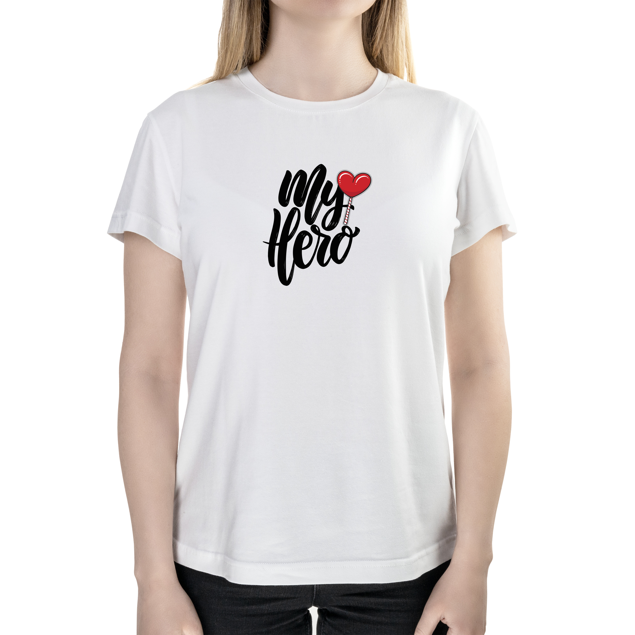 Футболка жіноча напівприталена біла бавовна/еластан А4 розміру My Hero M - фото 1 Футболка жіноча напівприталена біла бавовна/еластан А4 розміру My Hero M - фото 1 - Футболки