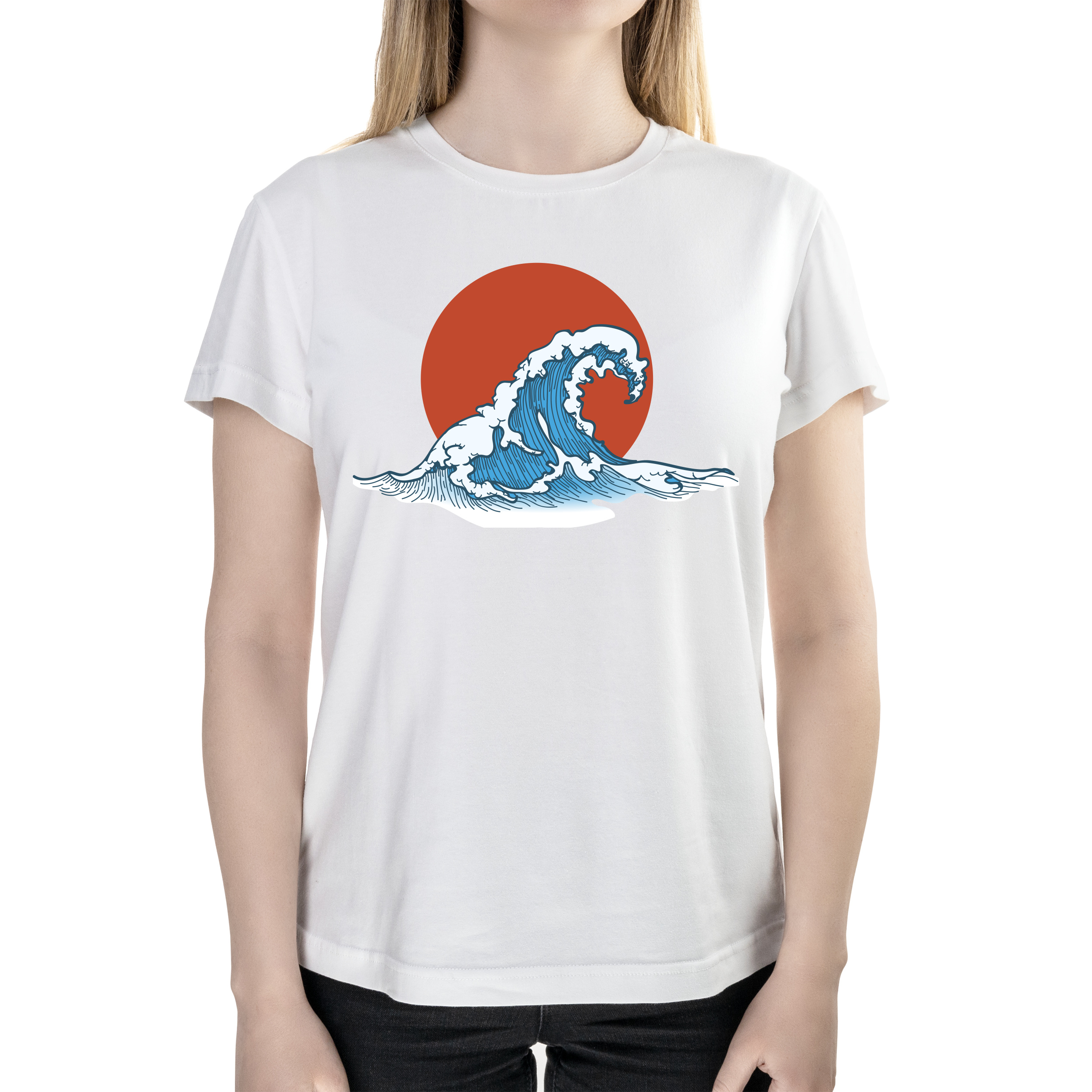 Футболка жіноча напівприталена біла бавовна/еластан А4 розміру Tsunami XXL - фото 1 Футболка жіноча напівприталена біла бавовна/еластан А4 розміру Tsunami XXL - фото 1 - Футболки