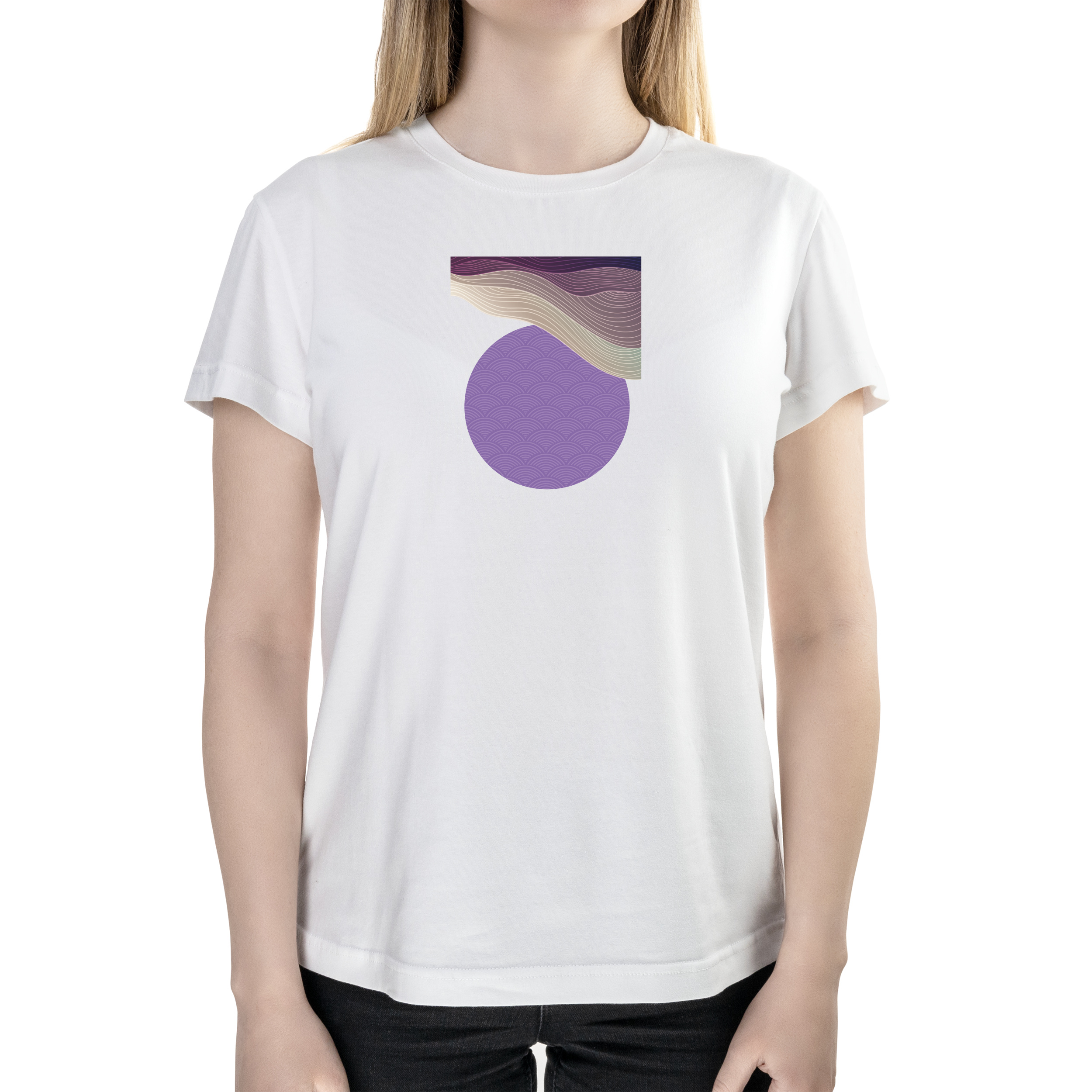 Футболка женская полуприталённая белая хлопок/эластан А4 размера East XXXL - фото 1 - Футболки