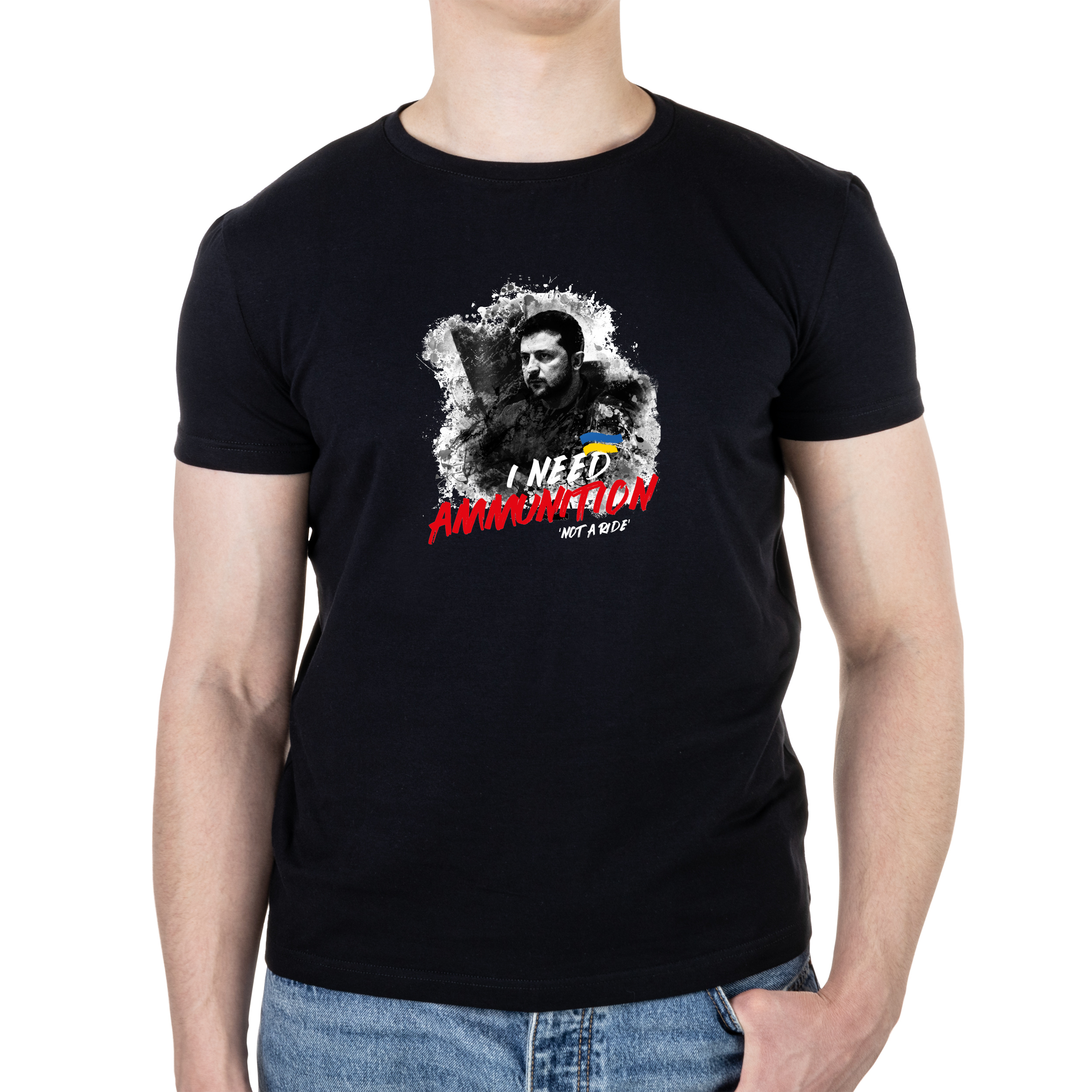 Футболка мужская черная хлопок/эластан А4 размера Not a ride’ XXXL - фото 1 - Футболки