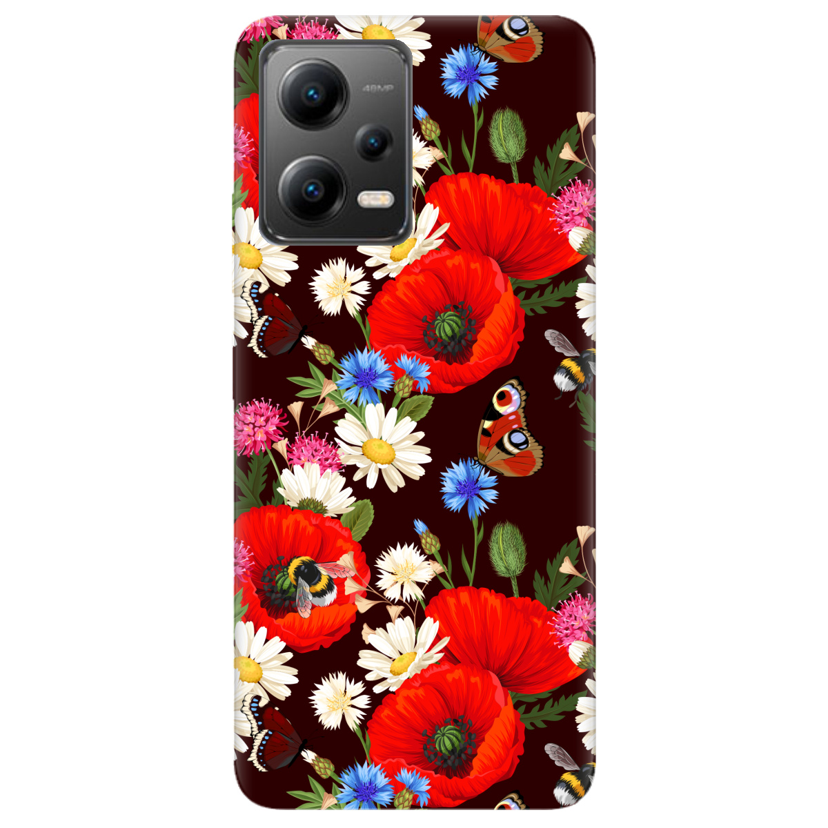 Чехол для Xiaomi Poco X5 5G Лугові квіти - фото 1 - Чехлы для телефонов