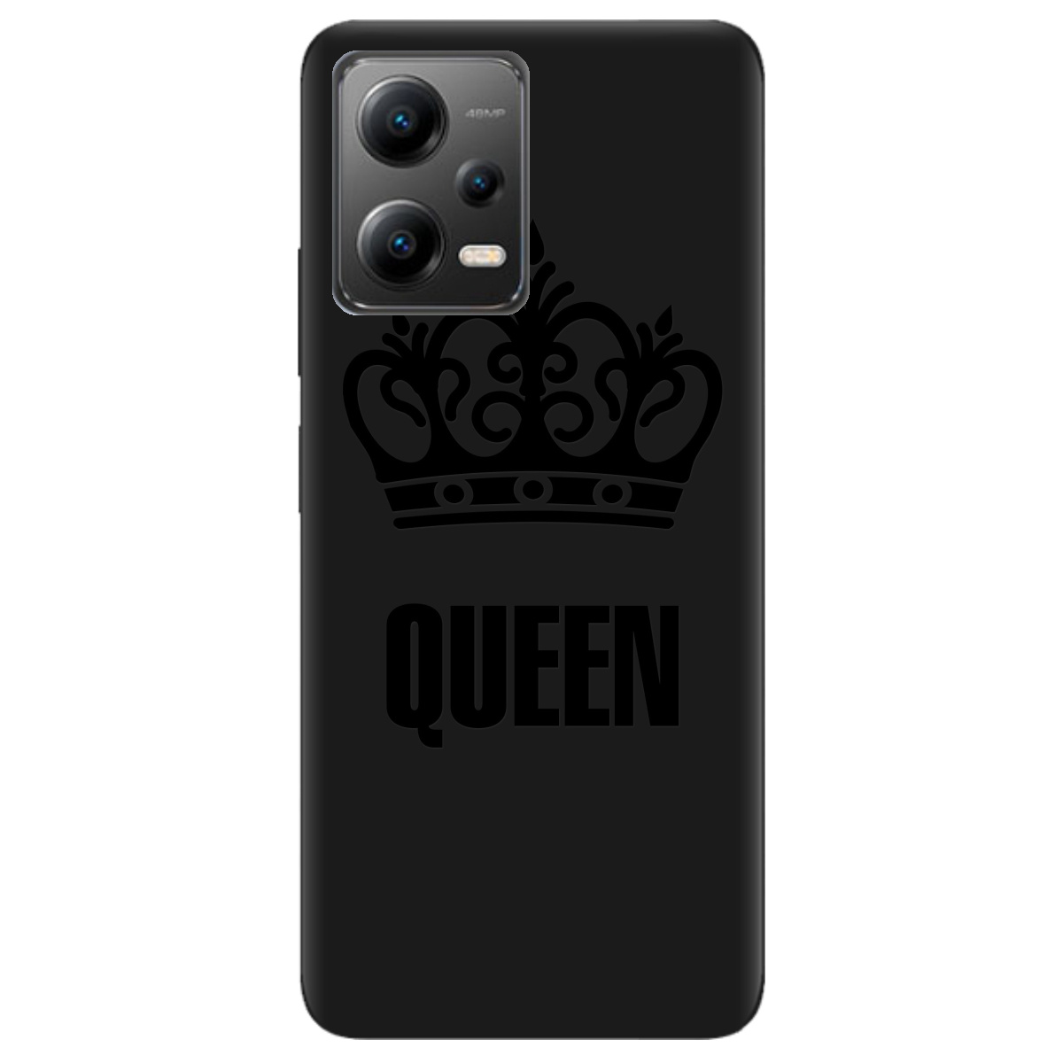 Чохол для Xiaomi Poco X5 5G чорний матовий soft touch Queen - фото 1 - Чохли для телефонів