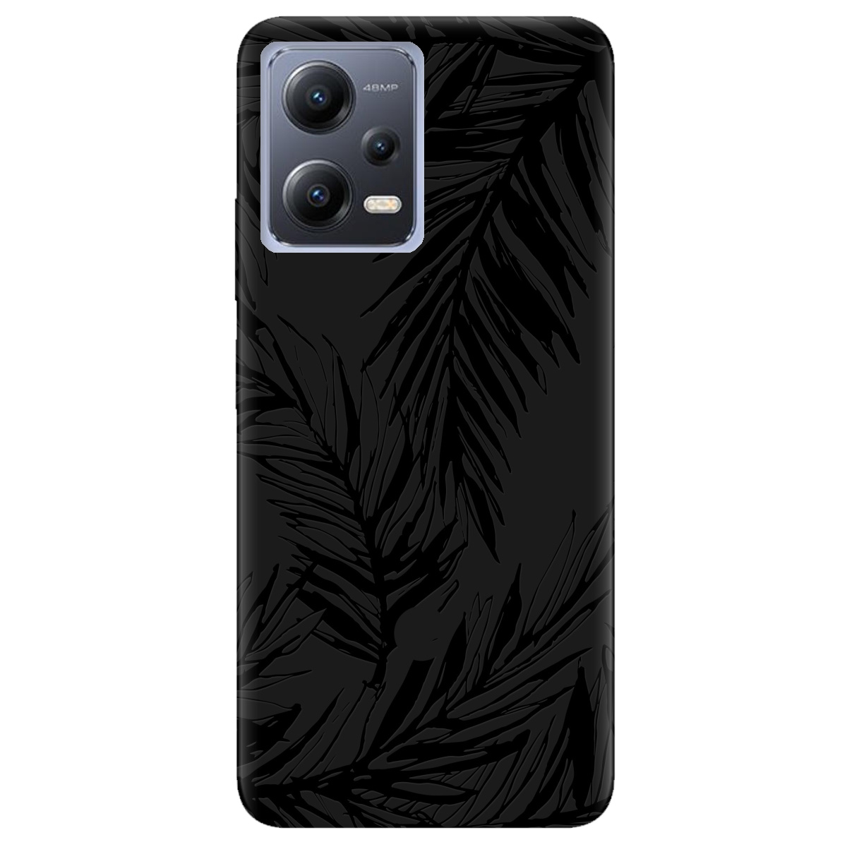Чехол для Xiaomi Redmi Note 12 5G черный матовый soft touch Tropics - фото 1 Чехол для Xiaomi Redmi Note 12 5G черный матовый soft touch Tropics - фото 1 - Чехлы для телефонов