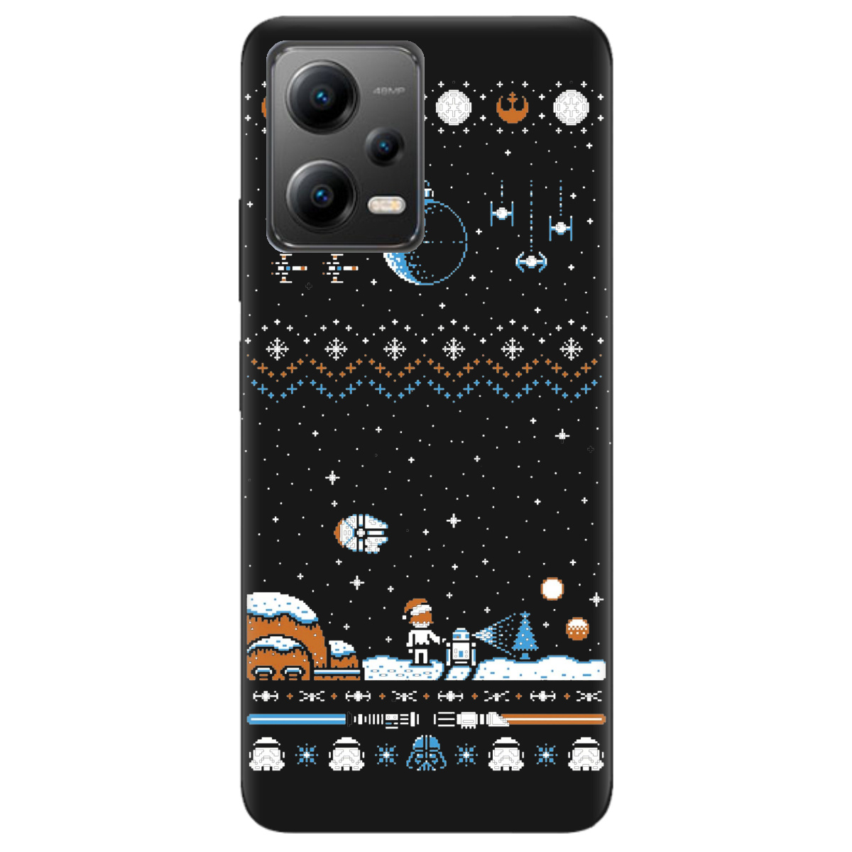 Чехол для Xiaomi Poco X5 5G черный матовый soft touch Star wars - фото 1 - Чехлы для телефонов