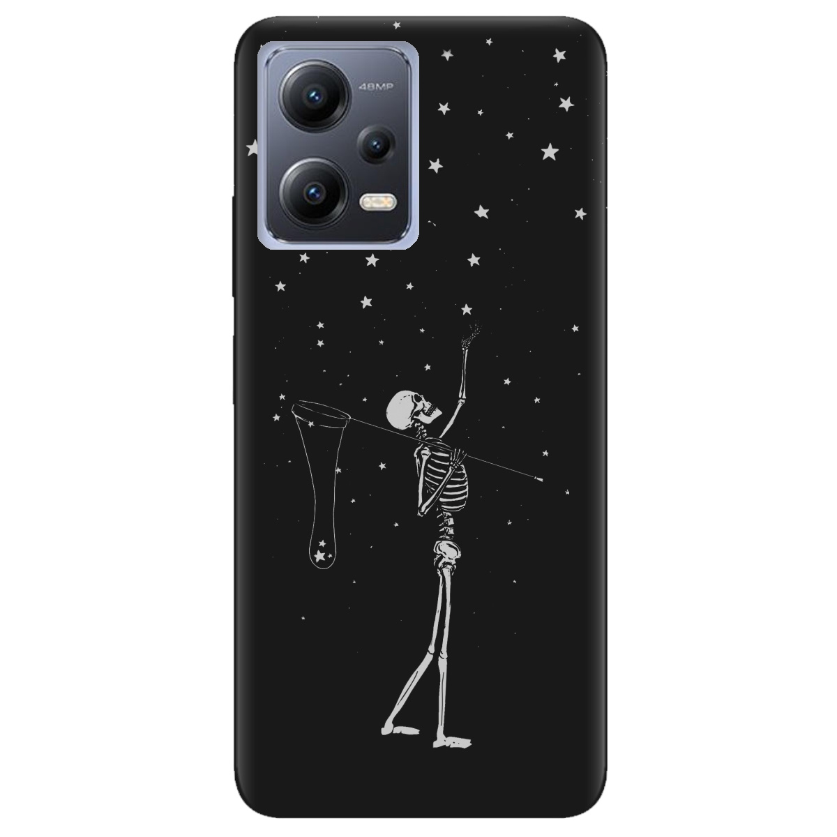 Чохол для Xiaomi Redmi Note 12 5G чорний матовий soft touch Stars night - фото 1 - Чохли для телефонів