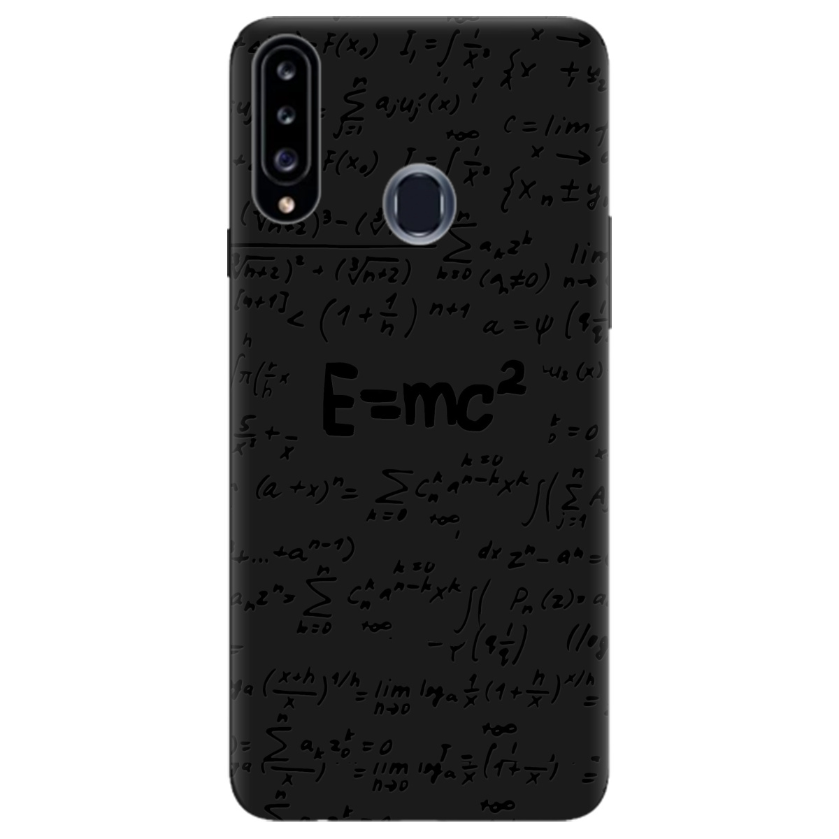 Чехол для Samsung Galaxy A20s черный матовый soft touch Black Einstein - фото 1 Чехол для Samsung Galaxy A20s черный матовый soft touch Black Einstein - фото 1 - Чехлы для телефонов