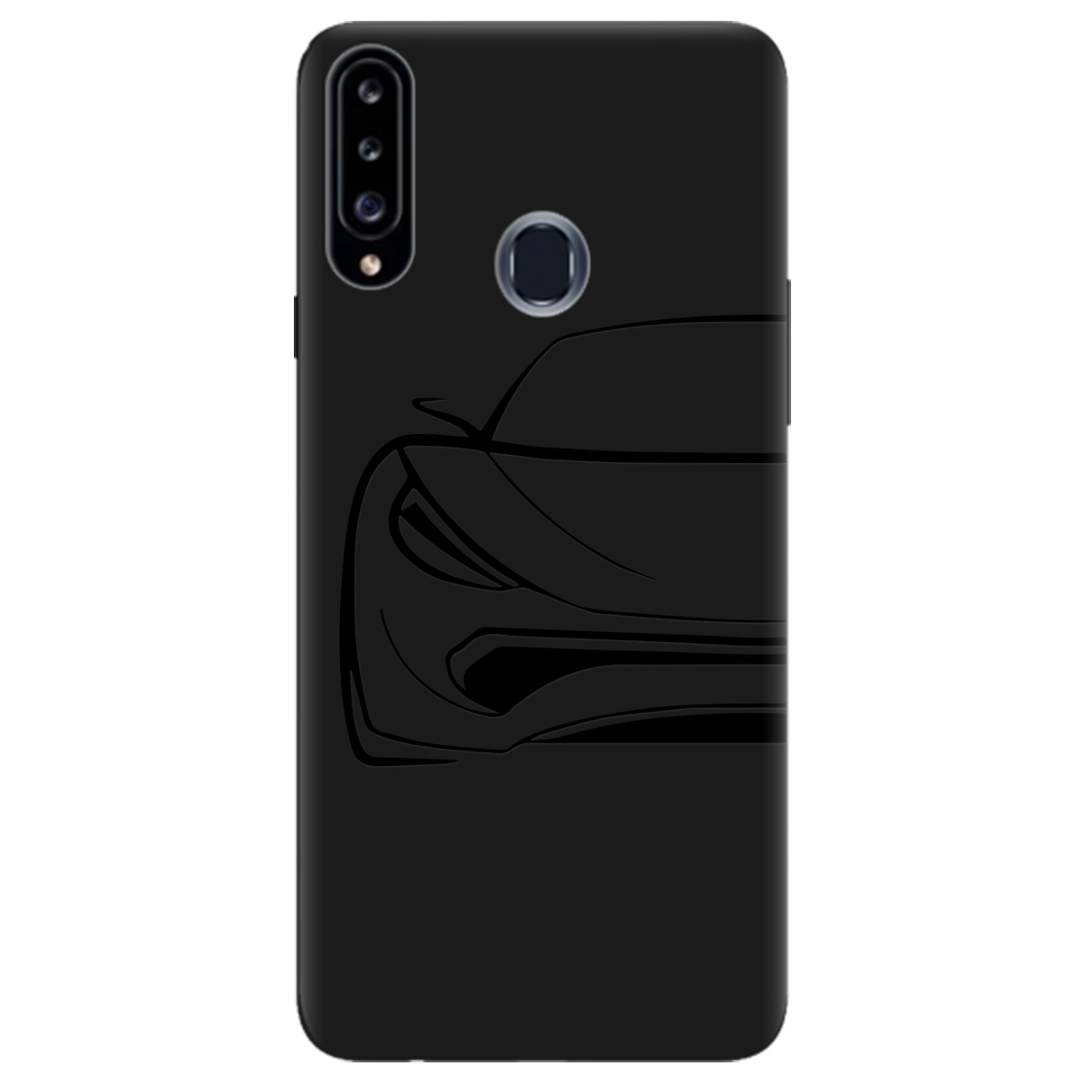 Чехол для Samsung Galaxy A20s черный матовый soft touch Sport Car - фото 1 - Чехлы для телефонов