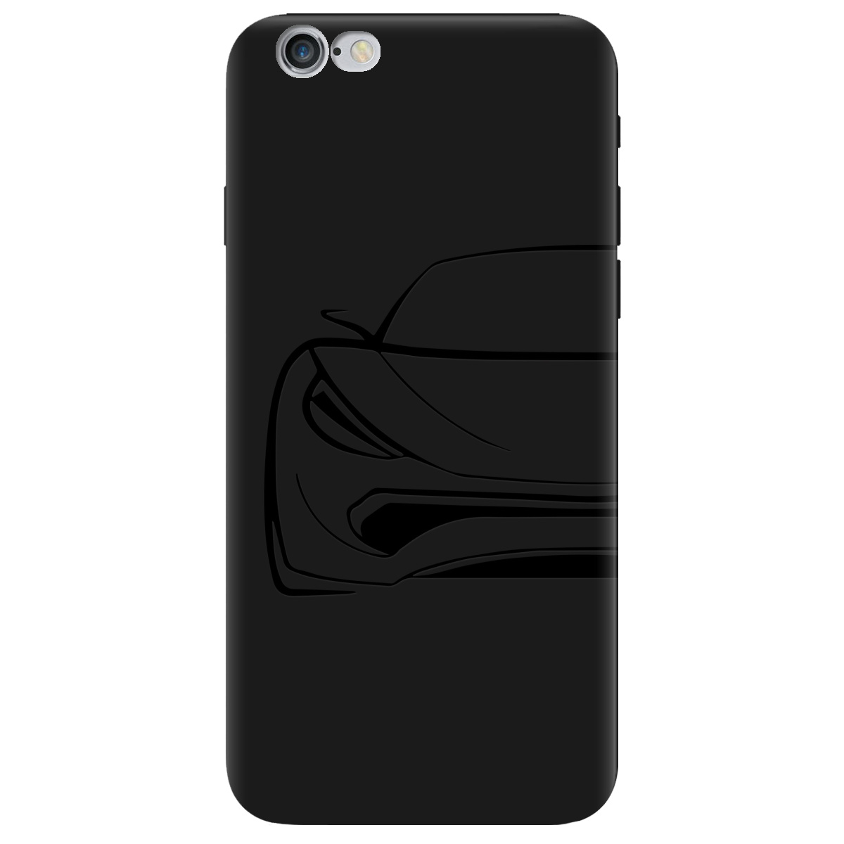 Чохол для Apple iPhone 6/6S чорний матовий soft touch Sport Car - фото 1 - Чохли для телефонів