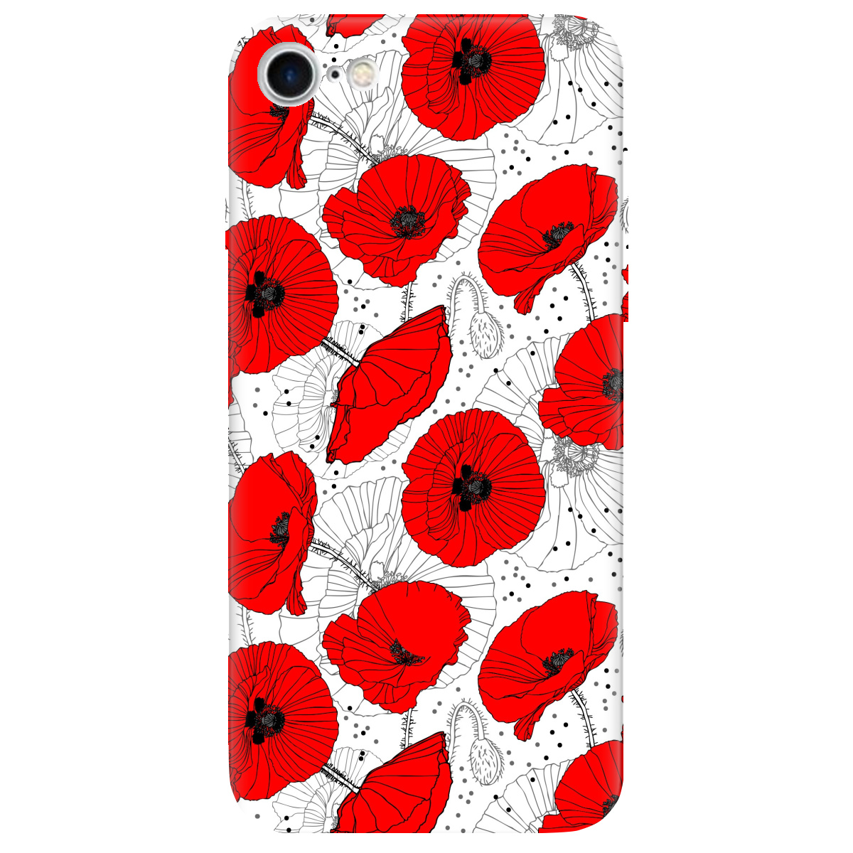 Чохол для Apple iPhone 7 Red flower - фото 1 - Чохли для телефонів