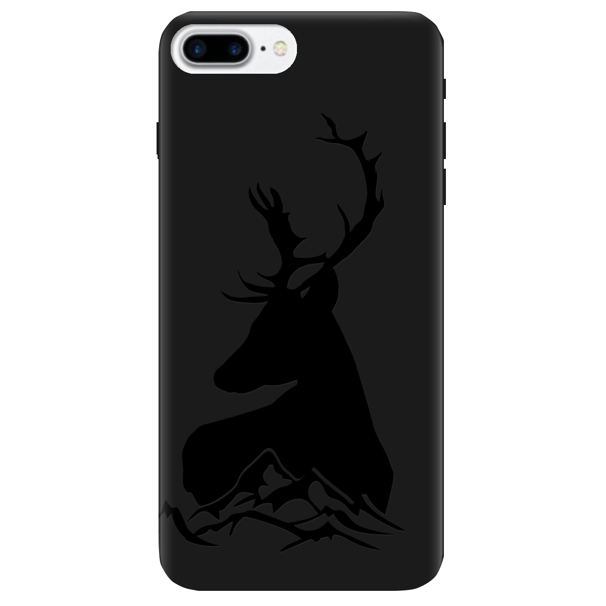 Чехол для Apple iPhone 7 Plus черный матовый soft touch Moral - фото 1 - Чехлы для телефонов