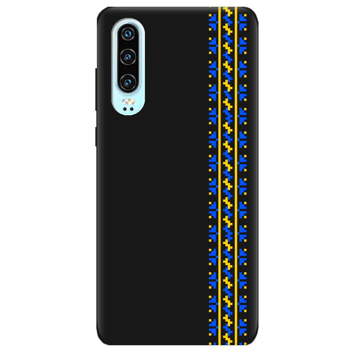 Чехол для Huawei P30 черный матовый soft touch Embroidery - фото 1 Чехол для Huawei P30 черный матовый soft touch Embroidery - фото 1 - Чехлы для телефонов
