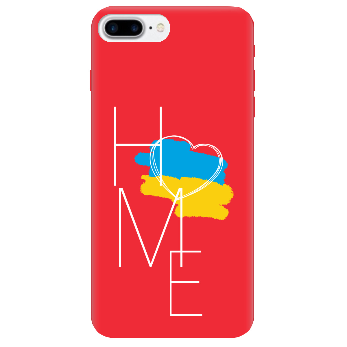 Чехол для Apple iPhone 7 Plus ярко-красный матовый soft touch Дім - фото 1 - Чехлы для телефонов