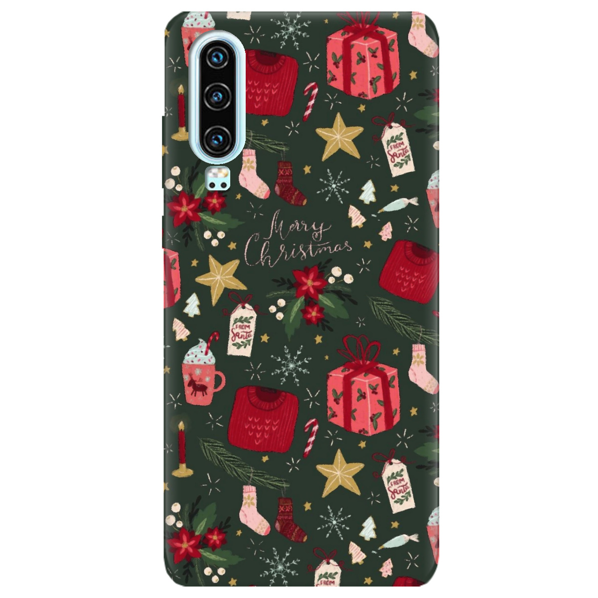 Чохол для Huawei P30 Merry christmas - фото 1 Чохол для Huawei P30 Merry christmas - фото 1 - Чохли для телефонів