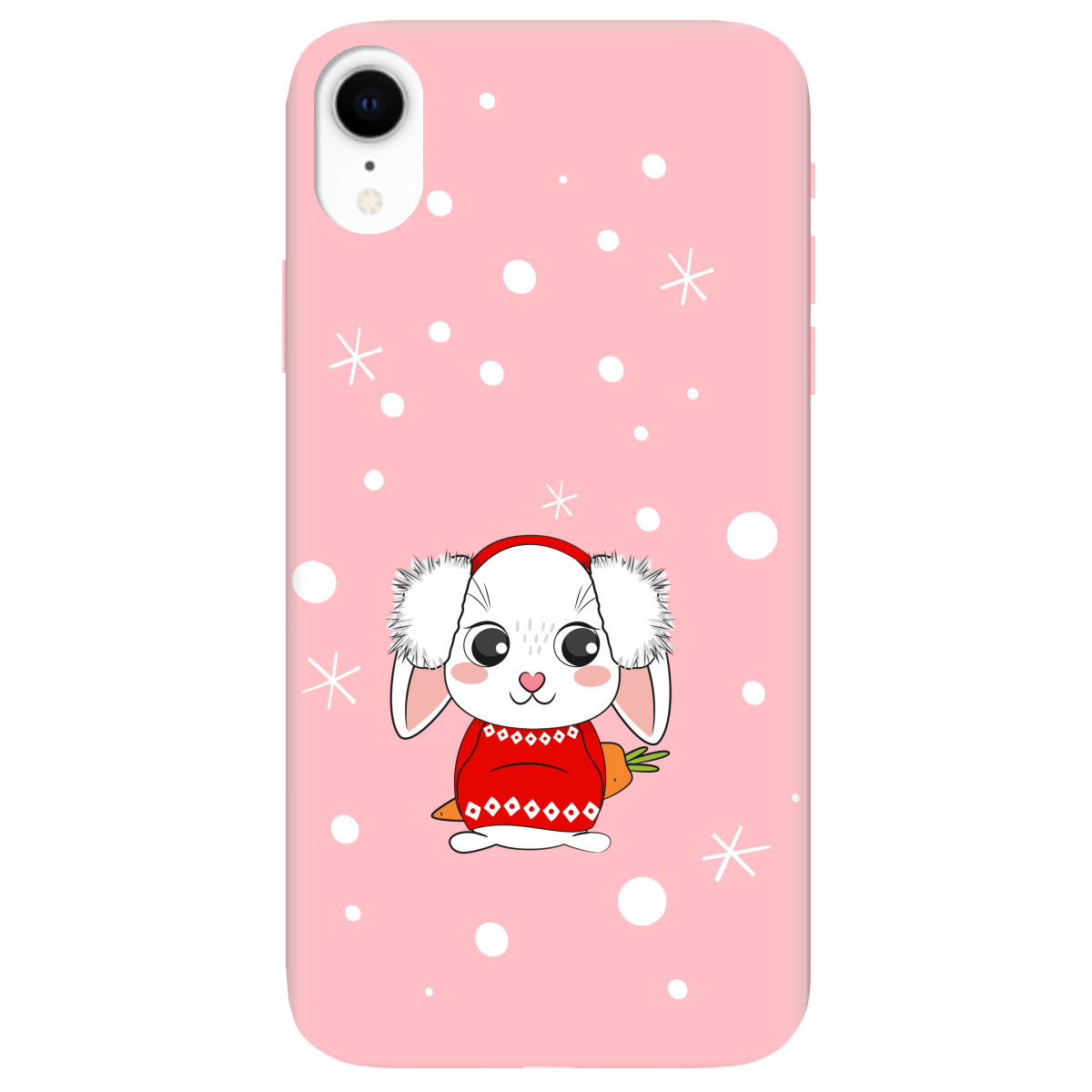 Чехол для Apple iPhone XR нежно-розовый матовый soft touch My bunny - фото 1 Чехол для Apple iPhone XR нежно-розовый матовый soft touch My bunny - фото 1 - Чехлы для телефонов
