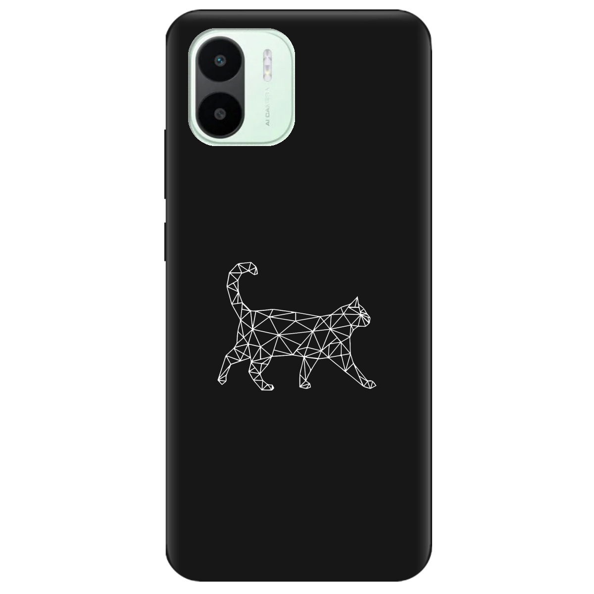Чохол для Xiaomi Redmi A2 чорний матовий soft touch White cat - фото 1 Чохол для Xiaomi Redmi A2 чорний матовий soft touch White cat - фото 1 - Чохли для телефонів