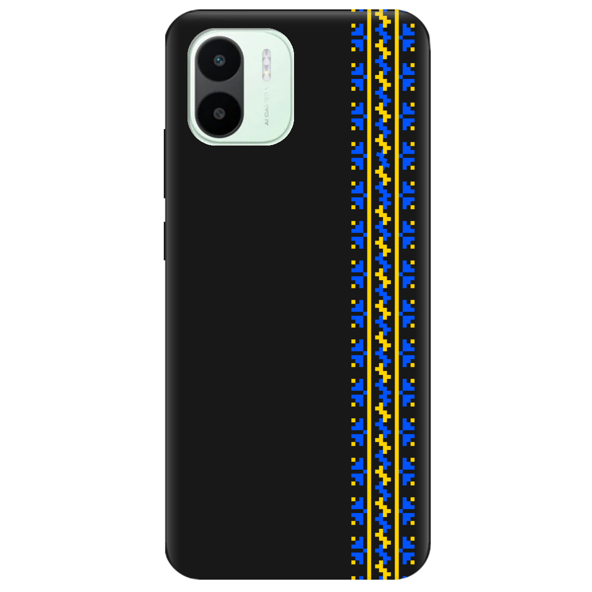 Чохол для Xiaomi Redmi A2 чорний матовий soft touch Embroidery - фото 1 Чохол для Xiaomi Redmi A2 чорний матовий soft touch Embroidery - фото 1 - Чохли для телефонів