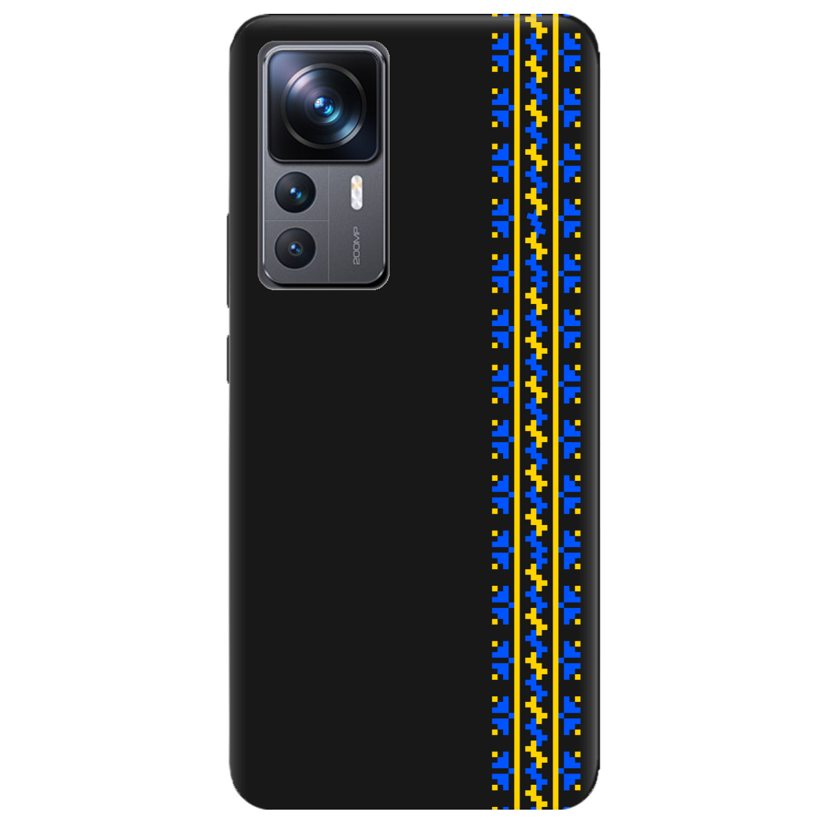 Чехол для Xiaomi 12T черный матовый soft touch Embroidery - фото 1 - Чехлы для телефонов