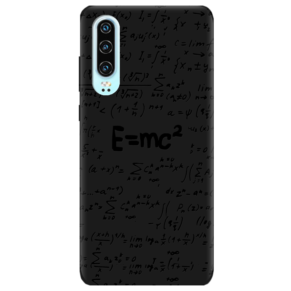 Чохол для Huawei P30 чорний матовий soft touch Black Einstein - фото 1 - Чохли для телефонів