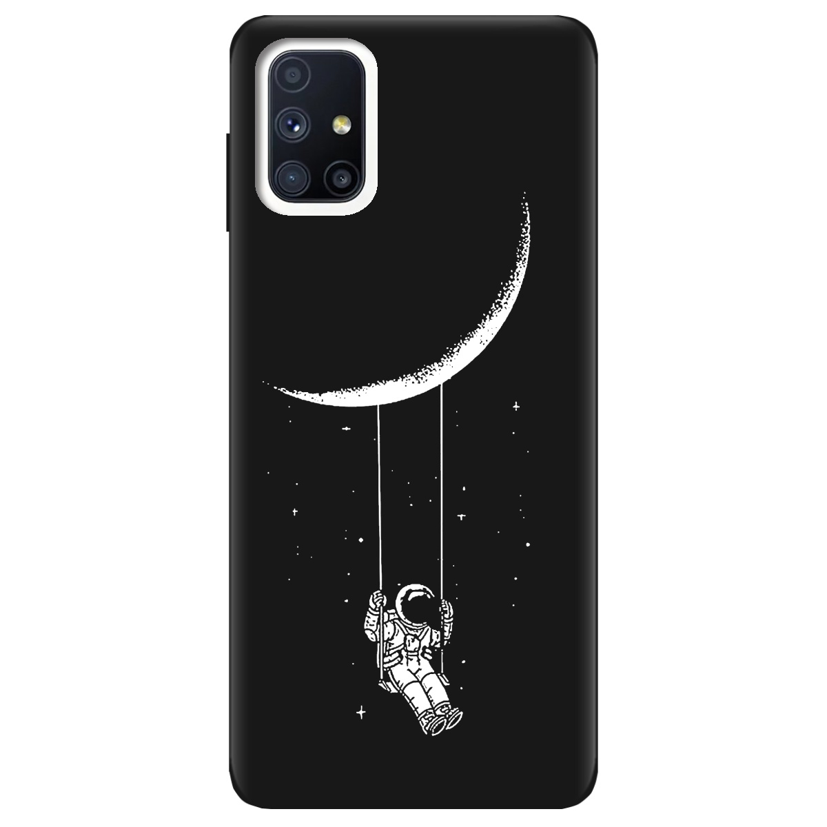 Чехол для Samsung Galaxy M51 черный матовый soft touch Swing - фото 1 - Чехлы для телефонов