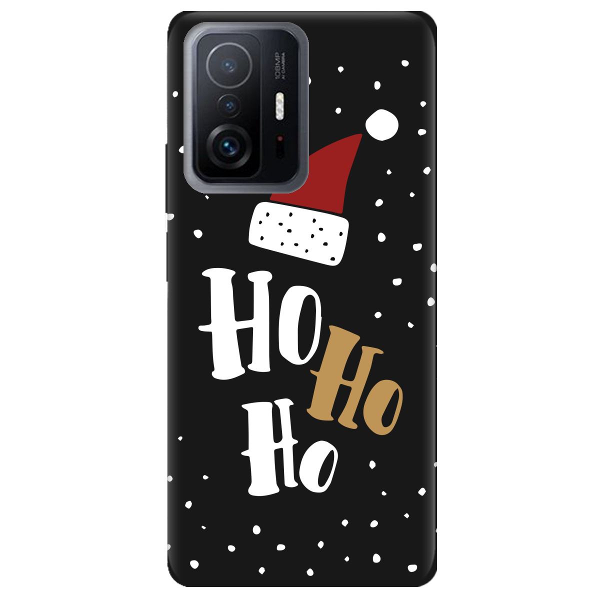 Чехол для Xiaomi 11T черный матовый soft touch Ho-ho-ho - фото 1 - Чехлы для телефонов