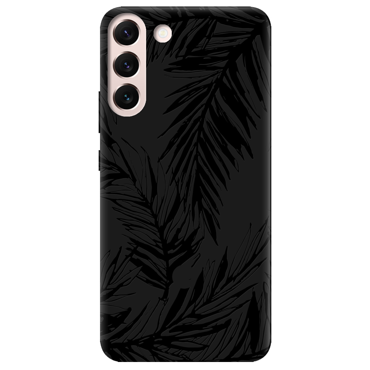 Чехол для Samsung Galaxy S22 черный матовый soft touch Tropics - фото 1 - Чехлы для телефонов