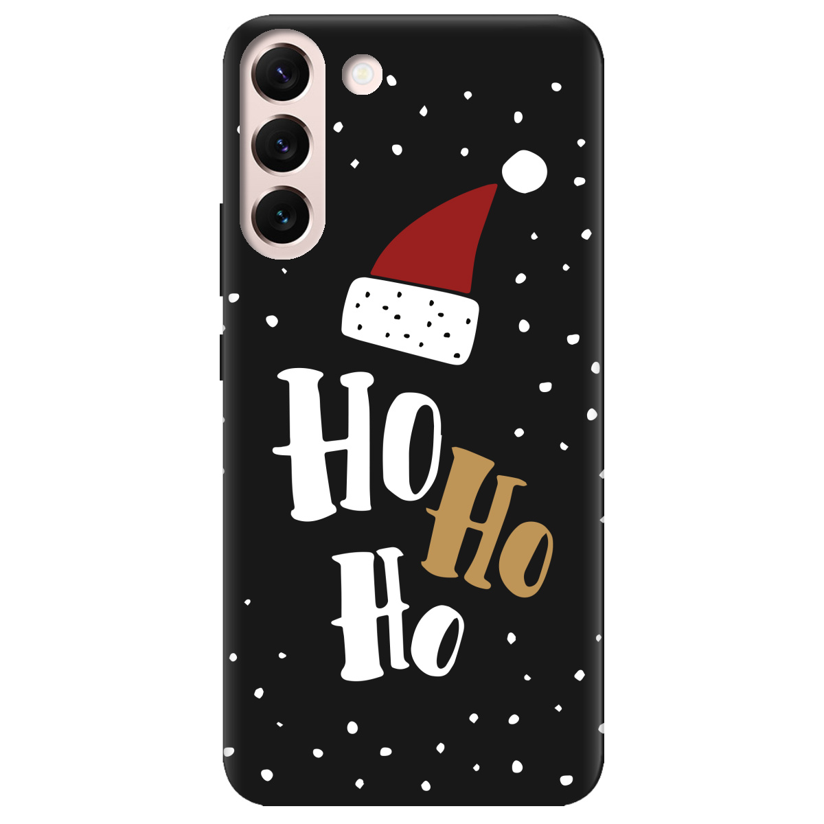 Чехол для Samsung Galaxy S22 черный матовый soft touch Ho-ho-ho - фото 1 - Чехлы для телефонов