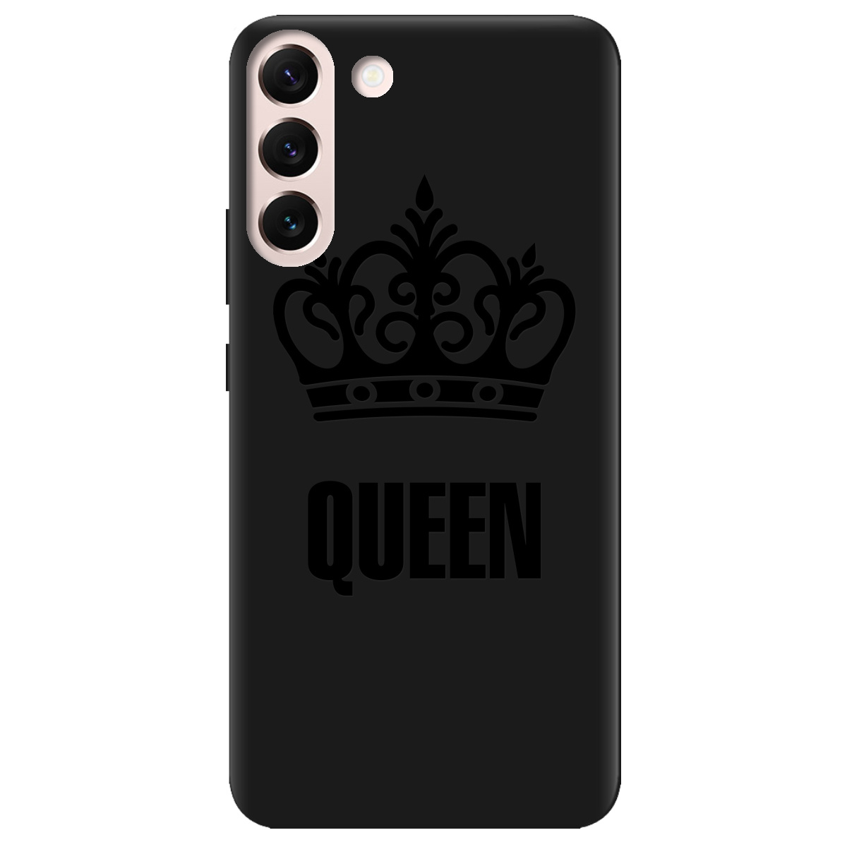 Чохол для Samsung Galaxy S22 Plus чорний матовий soft touch Queen - фото 1 - Чохли для телефонів